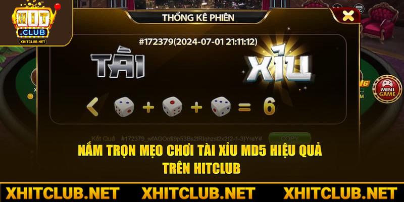 Nắm trọn mẹo chơi tài xỉu MD5 hiệu quả trên Hitclub